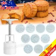 Mooncake Decor Cookies Round Pastry Moon Cake DIY Flower Stamps Mold NEW