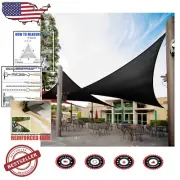 Customizable 9' x 9' x 9' Black Shade Sail - Durable UV Blocking Outdoor Cover