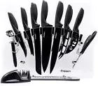 17 Piece Knife Set - Kitchen Utensils Set - Kitchen Scissors Included