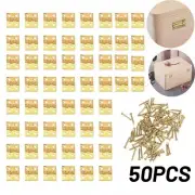 50* 50pcs Hinge 50X 50pc 8*10mm Accessories Brass Gold Practical Durable