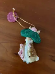 NEW Schmid Beatrix Potter Rabbit Porcelain Ornament Benjamin Bunny