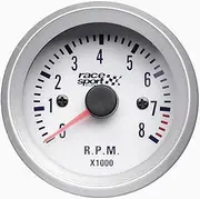 Sumex GAUG544 Race Sport Tachometer Gauge 12 V - White