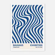 Galrie Bauhaus Exhibition Poster from Frankfurt 1923 - Vintage Art Print for Modern Decor, White Frame, 70 x 100cm (28 x 40inch)