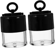 EXQUIMEUBLE 2Pcs Portable Loose Powder Box Refillable Empty Container for Travel for Setting Powder Lightweight Design for Daily Makeup and Subpackaging