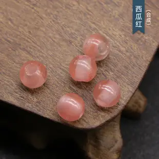 KS--（10起發貨）309-水晶瑪瑙玉石大孔珠8mm孔3mm 大孔散珠瑪瑙玉石 diy 編織配件