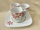 Corelle Vitrelle dinnerware set, 3 Cups + 4 Square Plates (A1388)