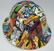 New Full Brim Hard Hat Custom Hydro Dipped BATMAN COMICS. Free Shipping!