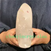 3.58LB Natural Clear Quartz Skull Quartz Crystal Carved Reiki Healing XK1267