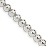 20 Inch Sterling Silver 6.1mm Beads On Box Chain