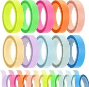 Paifeancodill 10 Rolls Highlighter Tape Transparent Marking Sticker Removable Colored Tags Sticky Tabs for Reading Annotating Books, Index Tabs Page Markers Full Adhesive Roll Sticky Notes(0.8cm* 5m)