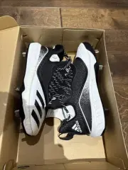 New Adidas Mens Icon V Boost Metal Baseball Cleats Grey Cloud White Size 7.5