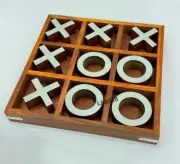 Nautical Wood Tic Tac Toe Game Wooden XOXO Traditional Unique Gift for Kids Clas