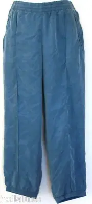 nwt~STELLA McCARTNEY adidas 7/8 WOVEN PANTS capri L gym casual BLUEPRINT silky