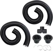 YCBFGAZATK Air Diesel Heater 2X 60mm Diameter 300cm Length Duct Pipe Tube Hose + 2X Rotable Outlet 1x T Connector + 4X Clamps Fit for Car Truck