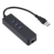 USB Gigabit Ethernet Adapter 3 Ports USB 3.0 HUB USB to Rj45 Lan Network Card for Macbook Mac Desktop