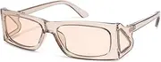 [Appassal] Retro Rectangle Sunglasses Women Men Wrap-Around Design with 4 Lenses Fashion 360°UV400 Protection Glasses AP3725
