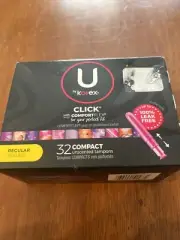 U By Kotex Click With Comfort Flex Your Perfect Fit Tampons Regular 32 Ct.