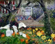 Floral Tile Backsplash Powell Garden Art Ceramic Mural POV-JP003