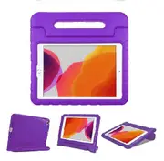 For Apple iPad 7th Gen kids Case, 7 Generation 10.2 2019 Case, Kickstand Shockproof Protective Rugged Convertible Handle Stand Light Weight Kids Friendly Cover (Purple)