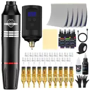 YILONG Tattoo Kit Complete Wireless Pen Machine with Power Supply Needles Ink