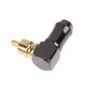 Video Connector Soldering Gold Plated Right Angle RCA Plug RCA Screw Connector