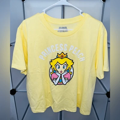 Super Mario Juniors Mario Kart Princess Peach Cropped Top Size 2X NWT