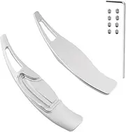 Yurefax for Civic, Tourer FK2, for Saloon FB7 CR-V 2013 N-ONE N-WGN Car Steering Wheel Paddle Shift Extension Quick Shifters Sticker Car Paddle Shifter(Silver)