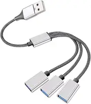 OKUMEYR USB Multi Port Splitter Hub to Port USB Extension Adapter for Laptop Computer Printer and More No Driver Required