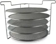 Folding Pizza Rack with Five 14 Inch Screens - Compact and Convenient...