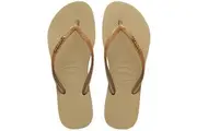 Havaianas Slim Glitter II 9177 - Sand / Golden Metallic - Size 35 / 36