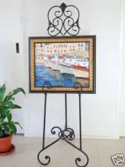 Sturdy French Style Iron Menu Sign Frame Wedding Board Mirror Easel Stand BL004