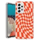 For Samsung Galaxy A23 5g A52 A53 TPU Case+Glass(Twis Checker Pumpki