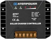 ATEM POWER 20A MPPT Solar Charger Controller - with Solar Input, Type A & C, 3-Stage Charging, Battery Type Selectable Compatible with 12/24V Lead-Acid AGM Gel Calcium LiFePO4