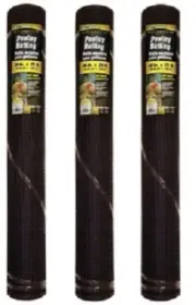Midwest Air Tech 889230A 36" x 15' ft 1/2" Mesh Black PVC Hardware Cloth - Quant