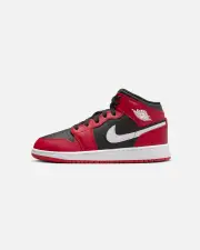 [JORDAN] Jordan Kids' Air Jordan 1 Mid (Gs) Black/red - Size 6Y 6Y Black/Red