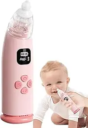 Nose Sucker for Baby - 3 Suction Baby Nose Aspirator,Mucus Removal Device with Soothing Light and Music, 3 Tips, Rechargeable Nasal Cleaner