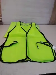 Lot Of 12 Ansell High Visibility Reflective Safety Vest, Mesh Ties On Sides