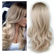 LADY MIRANDA Blonde Wigs for White Women Brown to Ash Blonde Natural Looking Hig