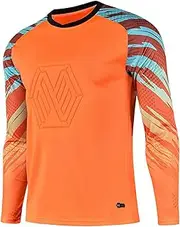 [TAIKMD] Boys Football Goalkeeper Jersey Padded Protection Goalie Shirt Long Sleeve Training Soccer Tops Clothes