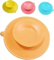 Cabilock Baby Suction Bowl Silicone Sucker Pad Suction Plates for Toddlers Reusable Cups