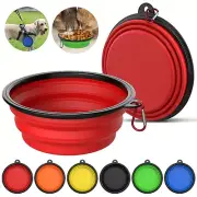 ‌3-Piece Foldable Collapsible Dog Bowls with Carabiner,Portable Pet Travel Bowls