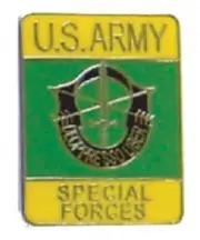 MILITARY HAT LAPEL PIN - US ARMY SPECIAL FORCES PIN - NEW