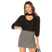 Splendid Size XL Womens Long Dolman Sleeve Kenton Two Way Sweater in Black