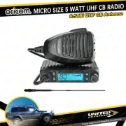 Oricom Micro Size 5 Watt UHF CB Radio & 6.5dBi 880mm Antenna - Flip LCD Function