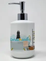 Black Schnauzer Ceramic Soap Dispenser Hand Soap Dispenser Pump Bottles for