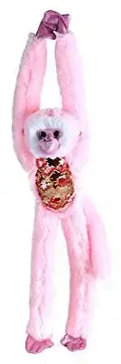 Wild Republic Sequin Monkey Plush, Stuffed Animal, Sensory Plush Toy, Gifts f...