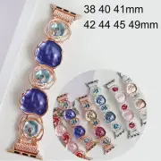 Floral Flower Jewelry Bangle Strap for Apple Watch Band 41 45 49mm 38 42 40 44mm