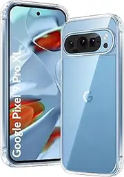 TR4U for Google Pixel 9 Pro XL Case, Clear Cover [Anti-Yellowing] Pixel 9 Pro XL Case [Shockpoof] [Military Grade Protection] [Non-Slip Slim Fit] (2024)