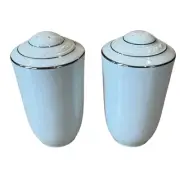 Noritake Salt & Pepper Shakers White Scapes Stoneleigh Sri Lanka Porcelain New