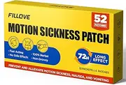 FILLOVE Motion Sickness Patches – Sea Sickness Patches for Cruise, Car, Airplane, Non Drowsy, Fast Acting & Long Last 72H (14 Count)